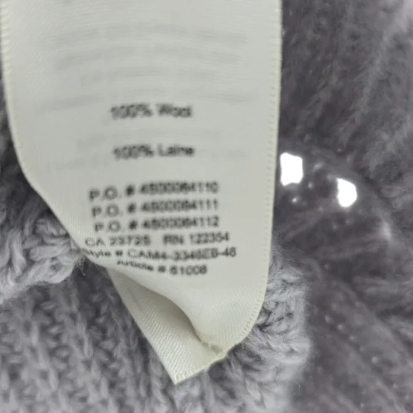 Wilfred Cowl Neck Sleeveless 100% Wool Sweater Cropped Size XS Gray Raw Hem - Picture 6 of 8